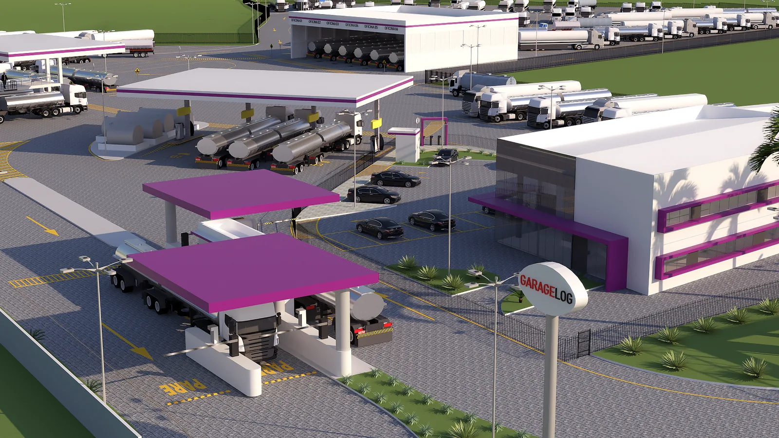 Projetos Industriais Garagelog - Garage Plan Parking Design