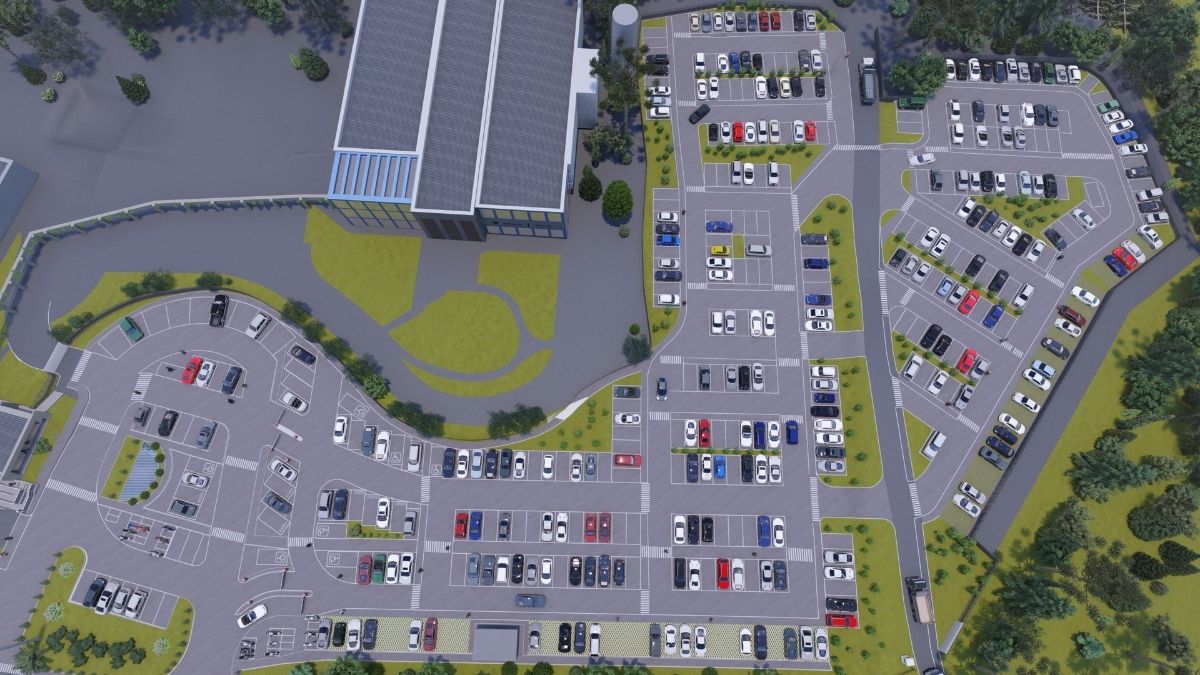 Arquitetura e Engenharia Parking Design - Garage Masterplan Pátios Operacionais