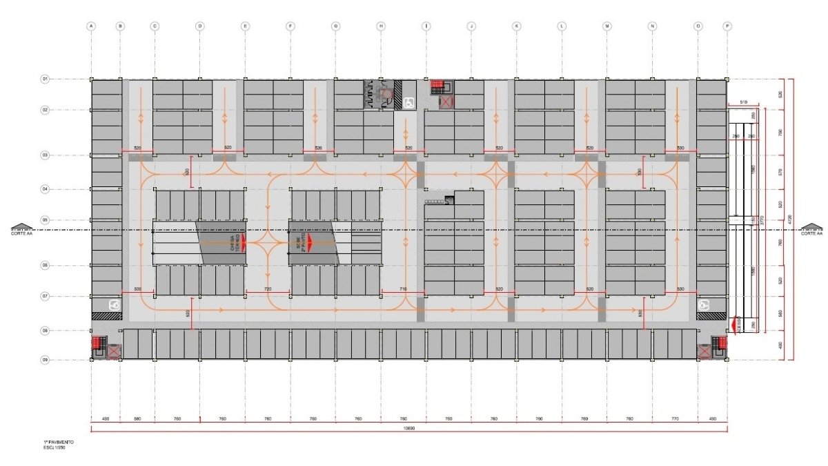 Projetos Institucionais Universidade de Caxias do Sul - Garage Plan Parking Design