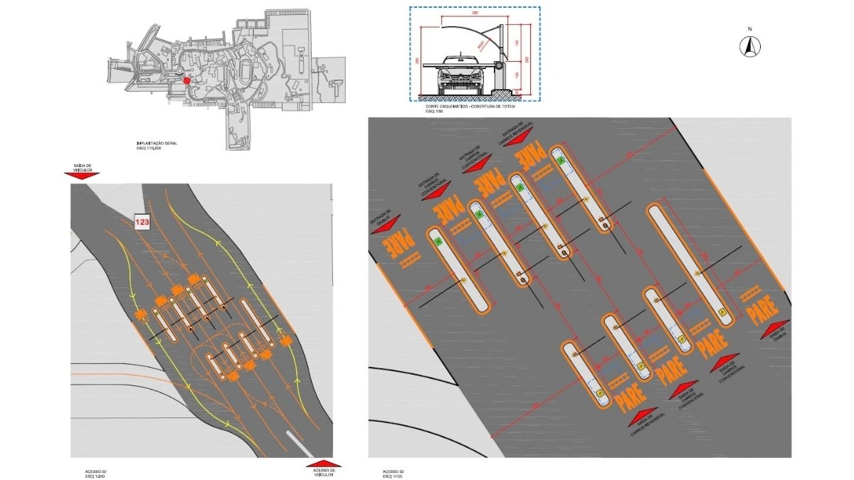 Projetos Institucionais Universidade de Caxias do Sul - Garage Plan Parking Design
