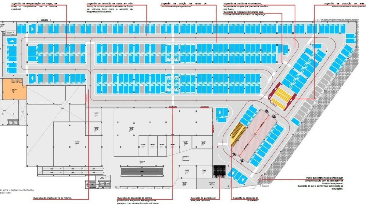 Projetos Corporativos Flow Open Mall - Garage Plan Parking Design