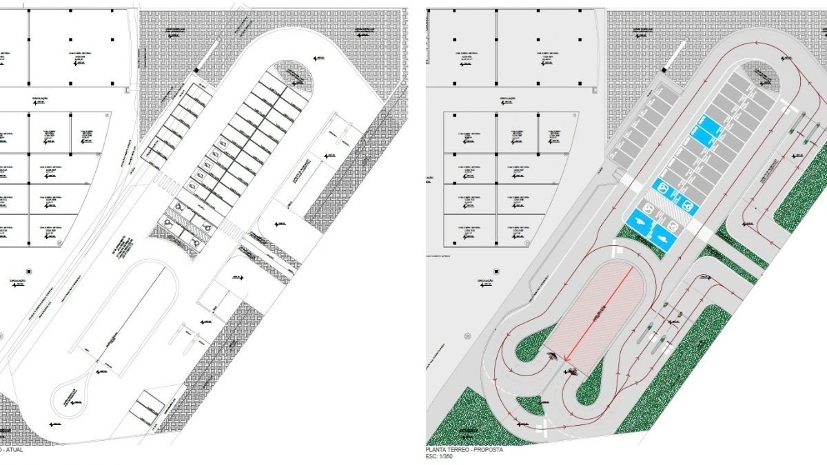 Projetos Corporativos Flow Open Mall - Garage Plan Parking Design