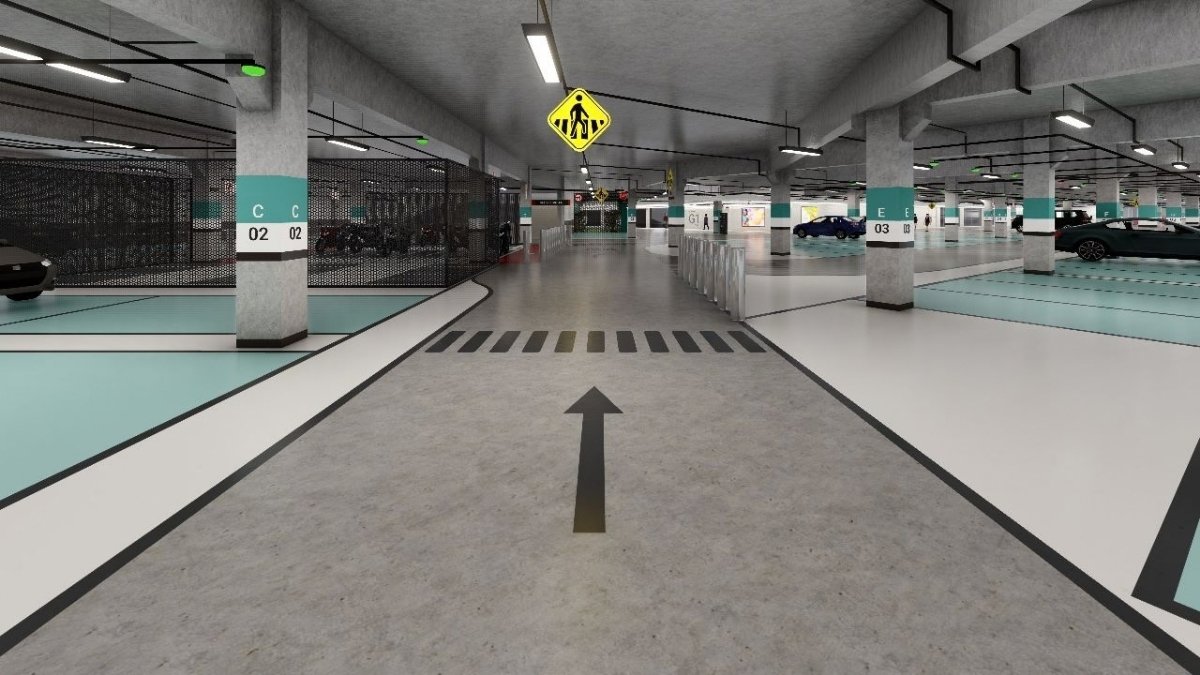 Projetos Corporativos Flow Open Mall - Garage Plan Parking Design