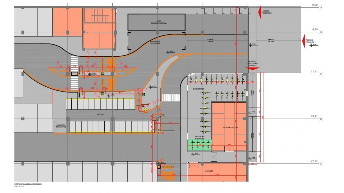 Projetos Corporativos Brava Open Mall - Garage Plan Parking Design
