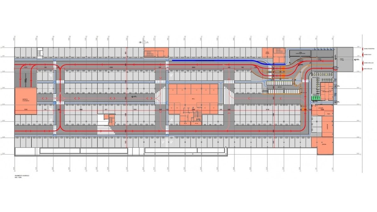 Projetos Corporativos Brava Open Mall - Garage Plan Parking Design