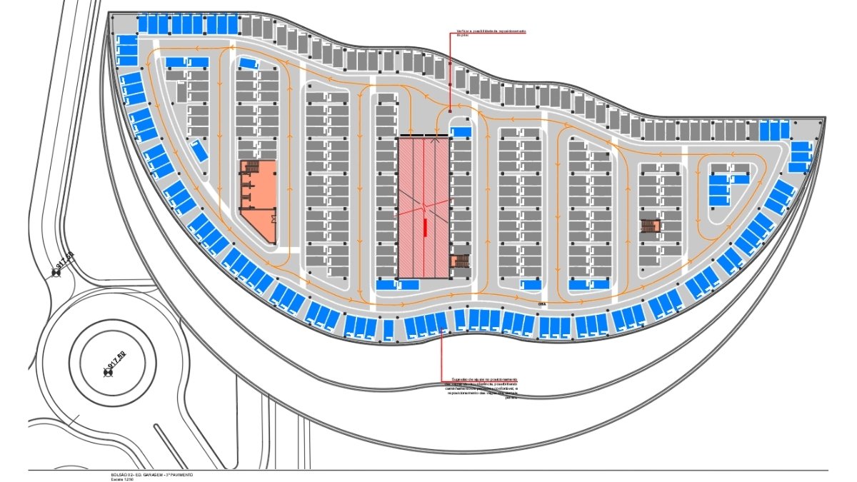 Projetos Institucionais Hospital Pequeno Príncipe - Garage Plan Parking Design